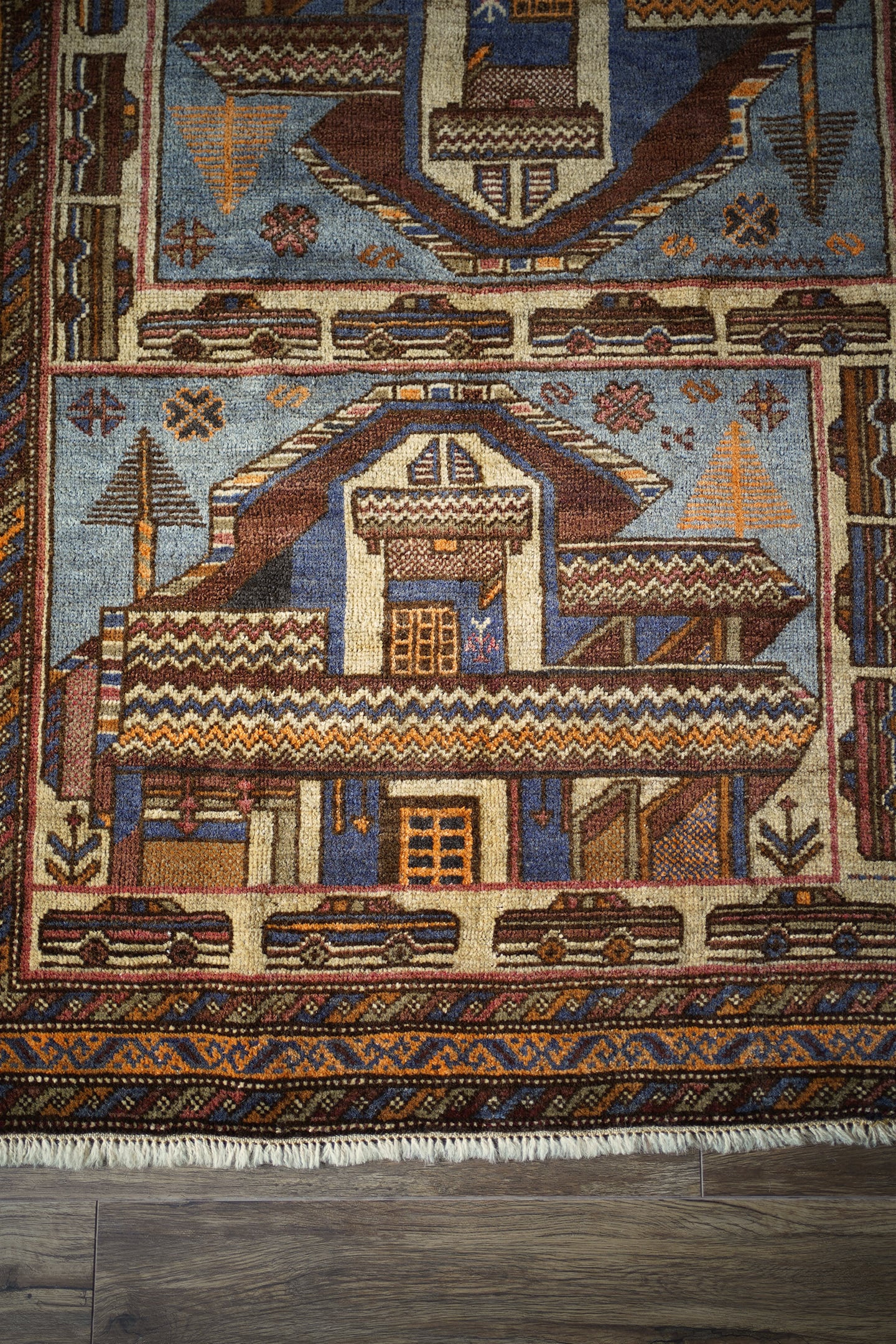 601】Vintage Afghan Baluch rug 1980's | ヴィンテージラグ専門店