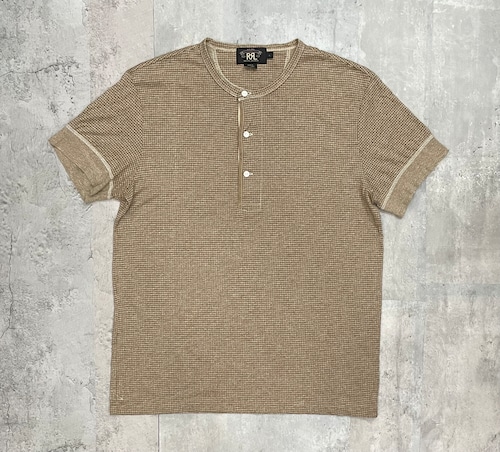 RRL check henryneck T-shirt