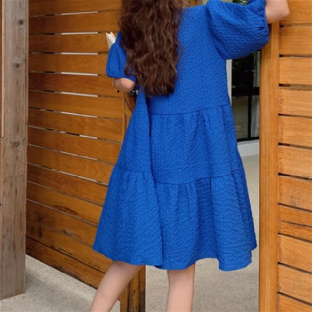 バルーンスリーブティアードワンピース　10807