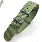 PVDプレミアムNATOストラップ カーキ・グリーン 20mm 腕時計ベルト
