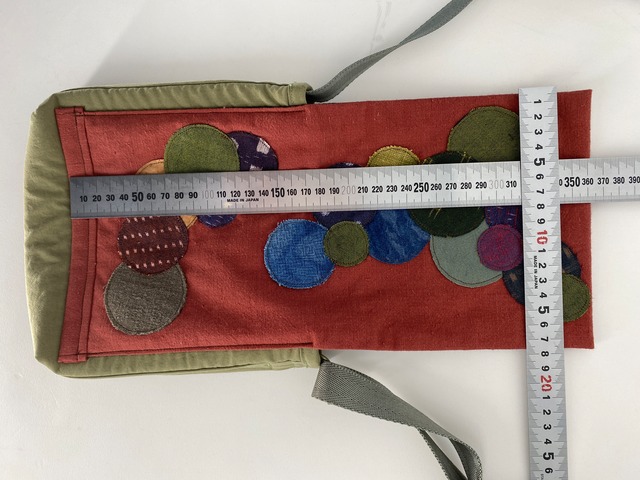 絣手作りアートショルダーバッグ　現品お届け