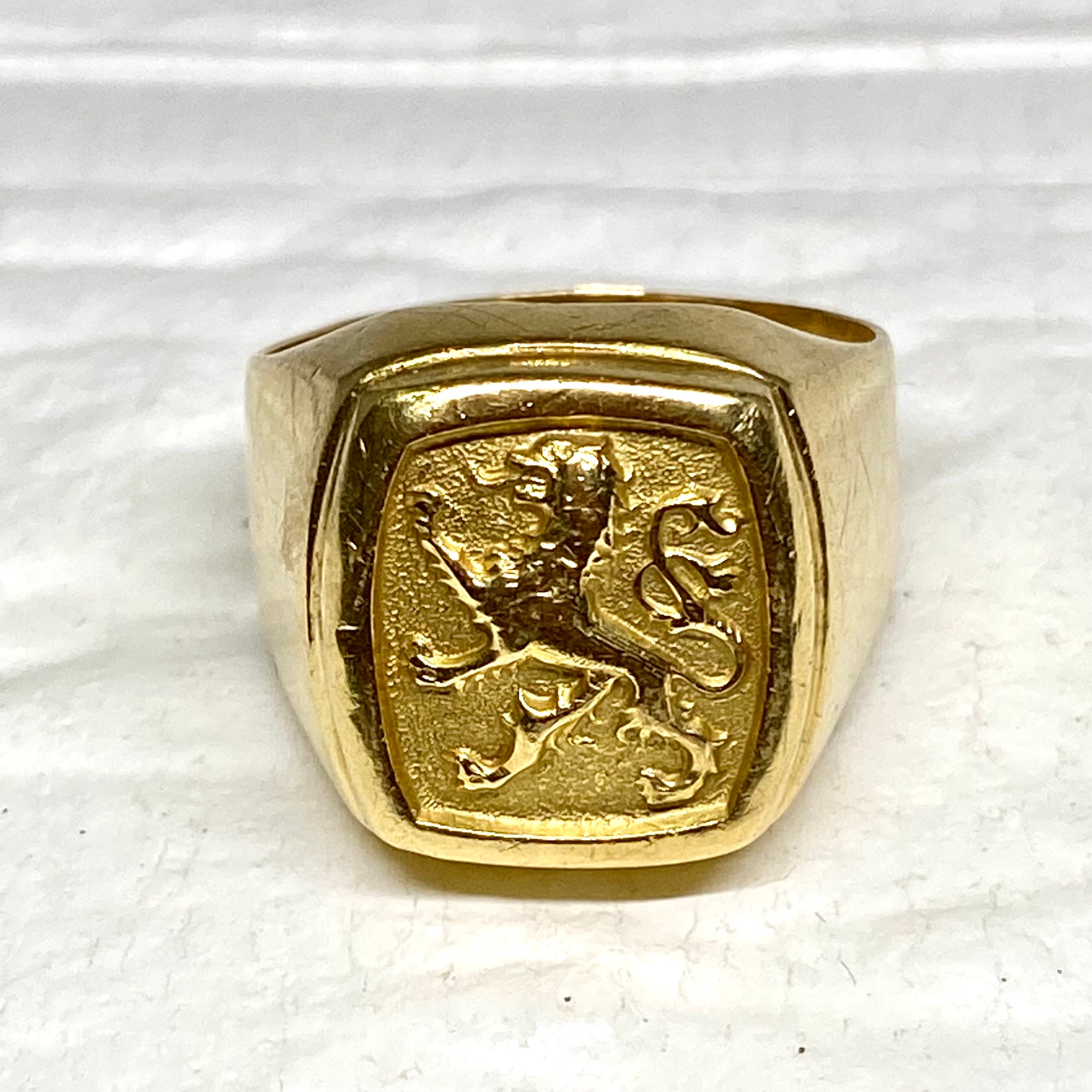 半額セール vintage 8ct シグネットリング-