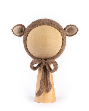 即納【GANG OF KIDS ”Fairy Hat Alpaca&Silk” 】Dark Beige 6-12m