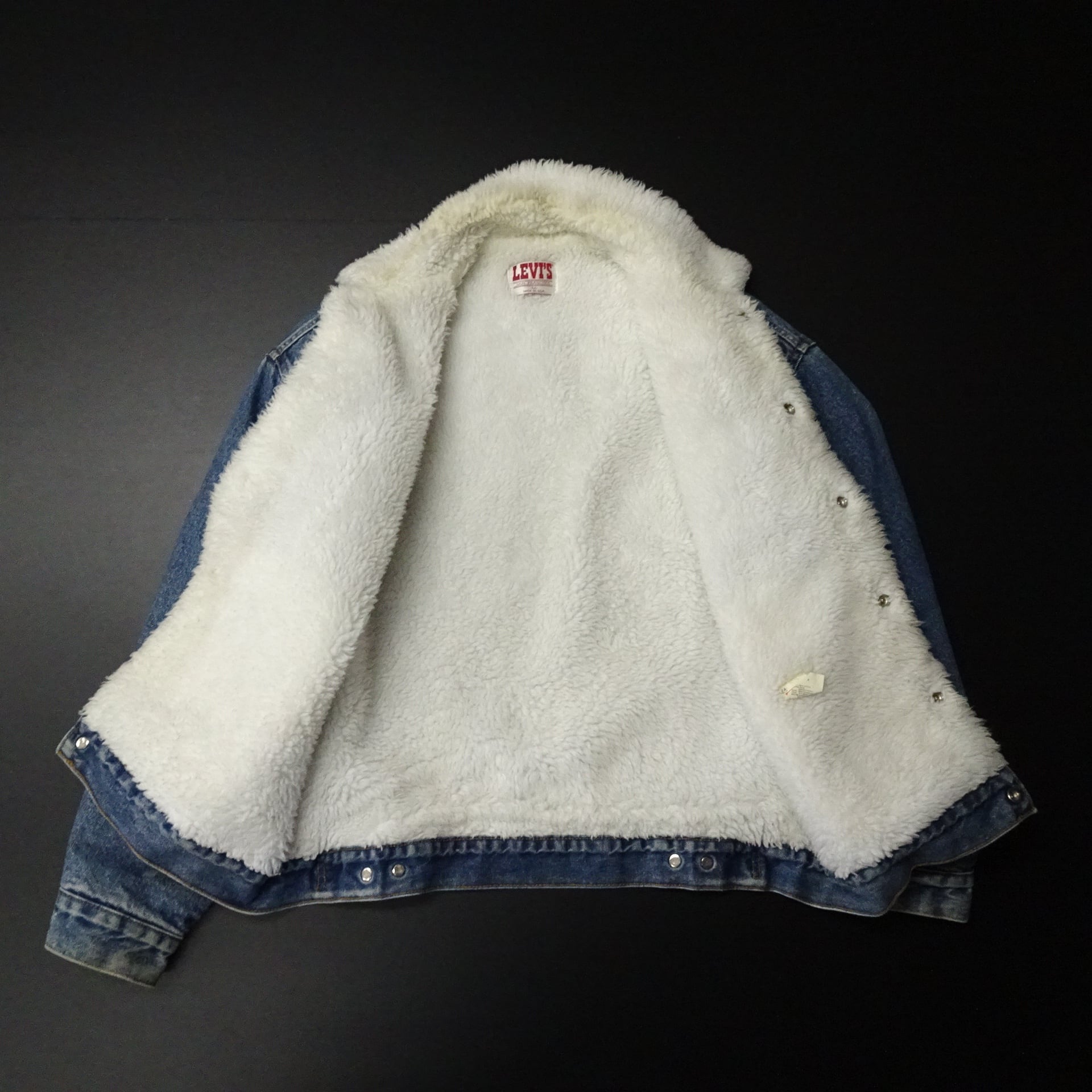 80s USA製 Levi's リーバイス 70609 ボアデニムジャケット 870工場 80