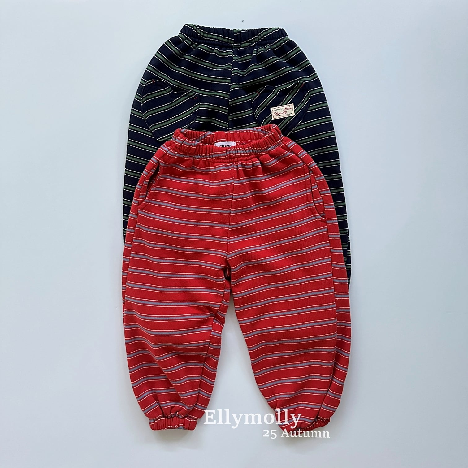 «Sold out»«ジュニアサイズあり»«elly molly» ボーダージョガーパンツ 2colors