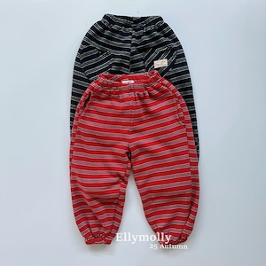 «Sold out»«ジュニアサイズあり»«elly molly» ボーダージョガーパンツ 2colors