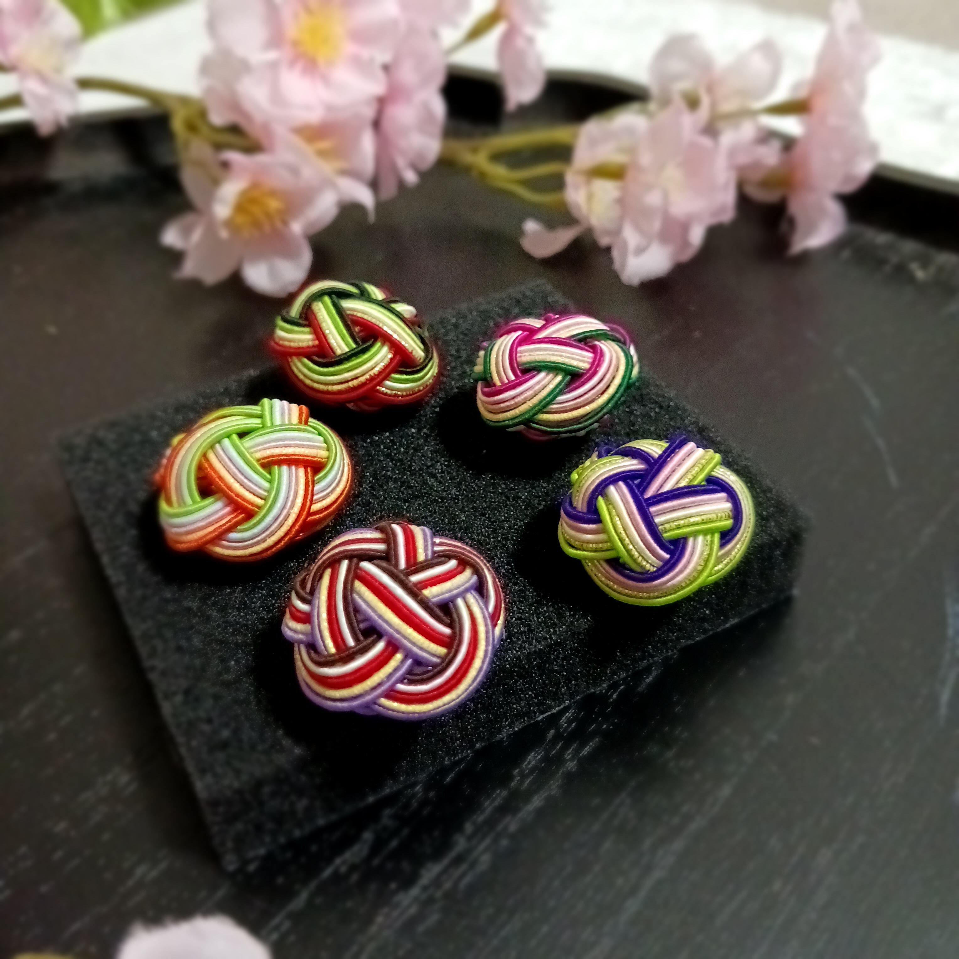 No.225 ゆらゆら揺れる耳飾り 水引 ピアス イヤリング｜アクセサリー