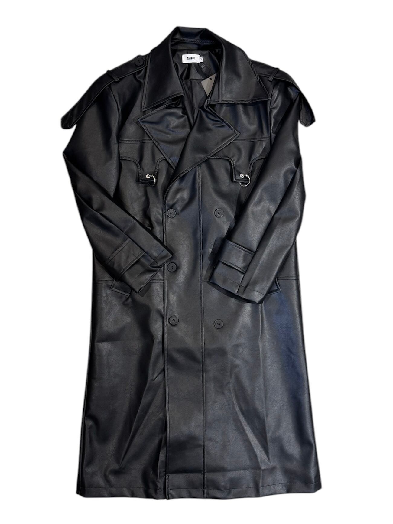 ALUDE SELECT】double pu leather long coat | 【ALUDE】韓国メンズ
