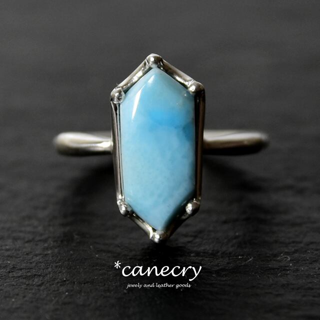 ラリマーのリング | 天然石ジュエリーの Canecry