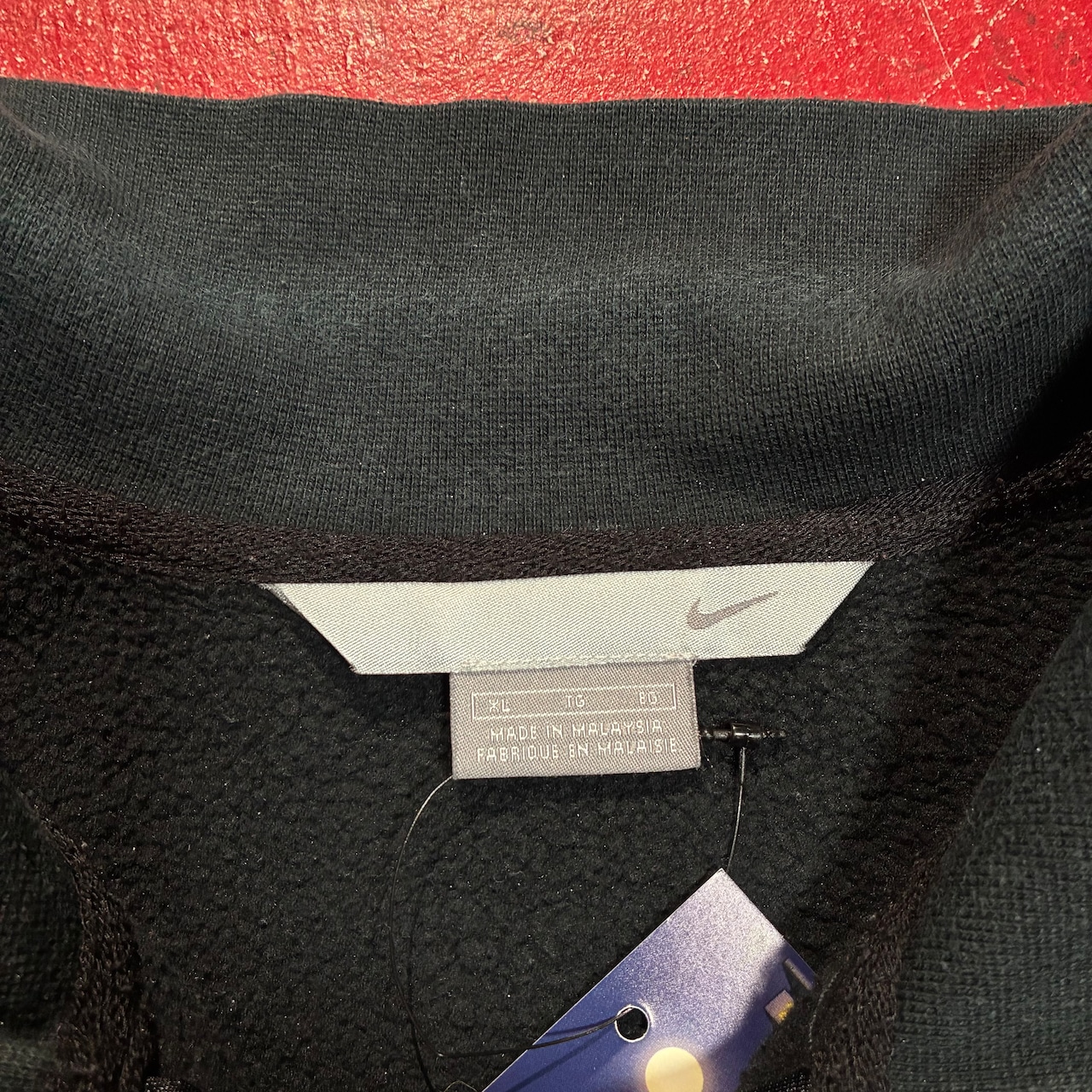 00s NIKE ハーフジップスウェット 黒 ナイキ ワンポイント