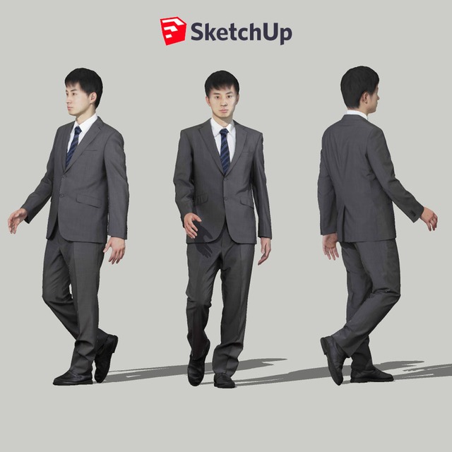 SketchUp素材　3D人物モデル ( Posed ) 101_Sota - メイン画像