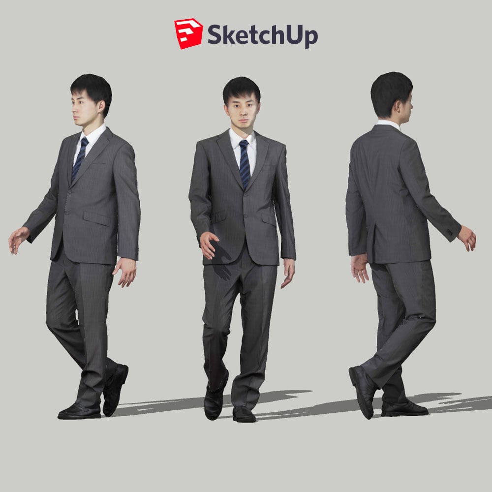 SketchUp素材　3D人物モデル ( Posed ) 101_Sota - 画像1