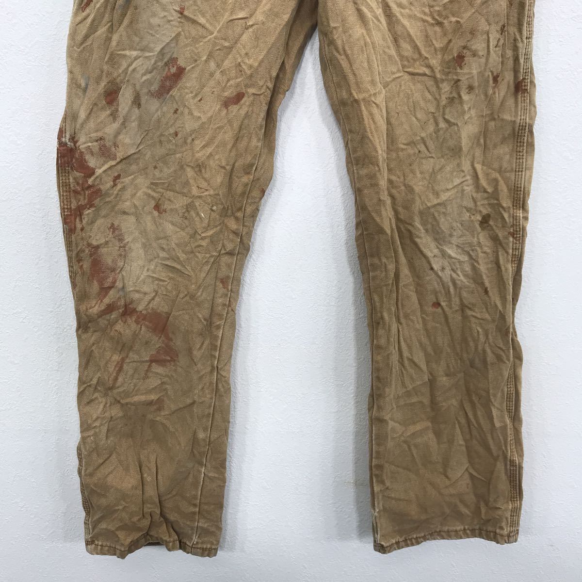 Dickies ワーク・ペインターパンツ W32 ベージュ ペンキ汚れ