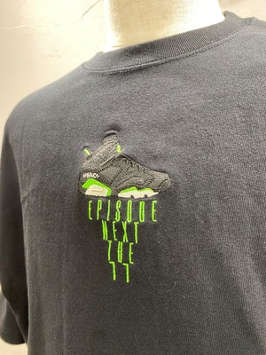 FACTOR X スニーカー柄 EPISOE NEXT THE11 TEE ブラック/エレクトリックグリーン XL