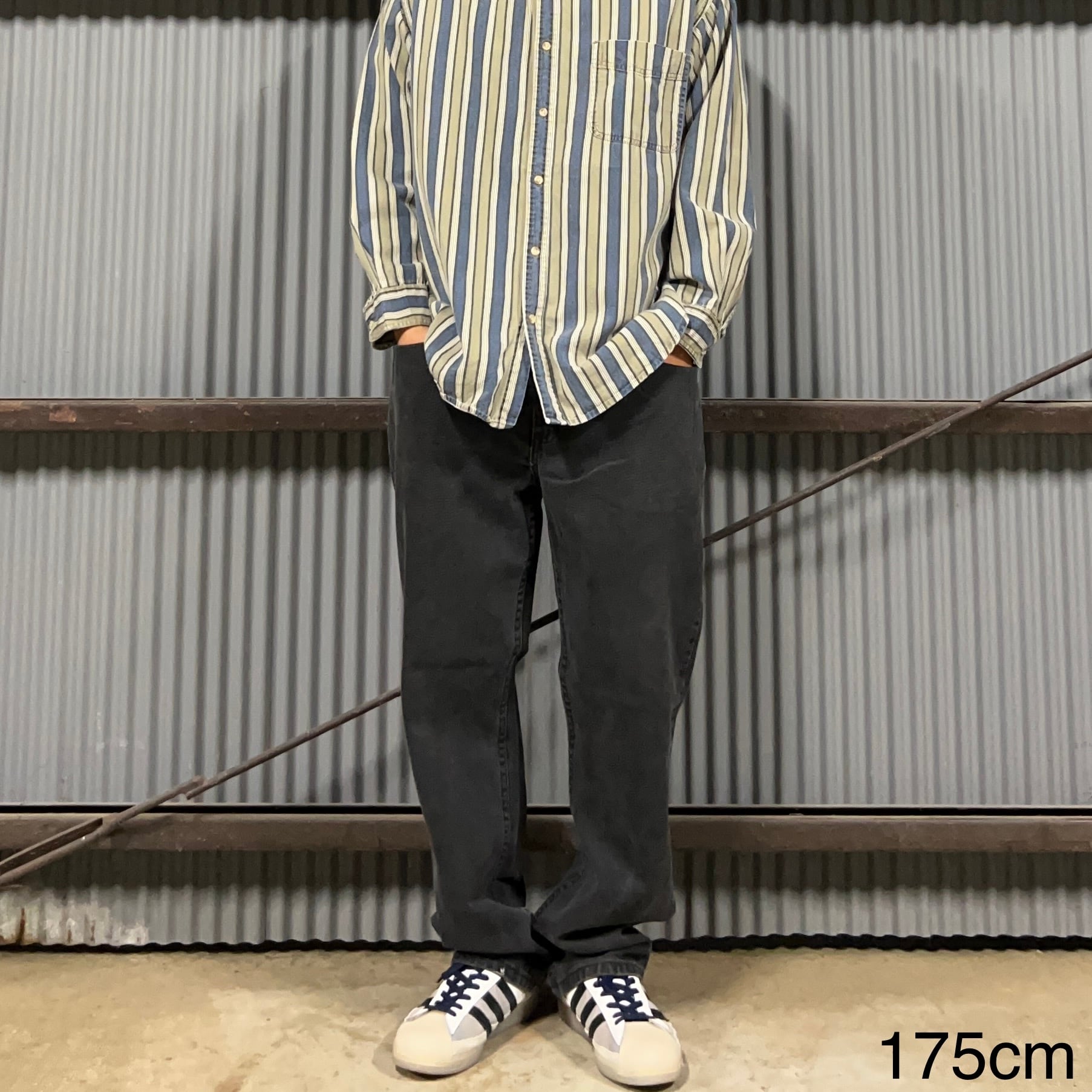 W36×L30】GEORGE ブラックデニムパンツ | 古着屋OLDGREEN