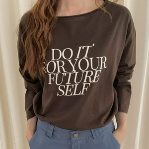 ロゴプリントオーバーサイズロングTシャツ　2litr06326