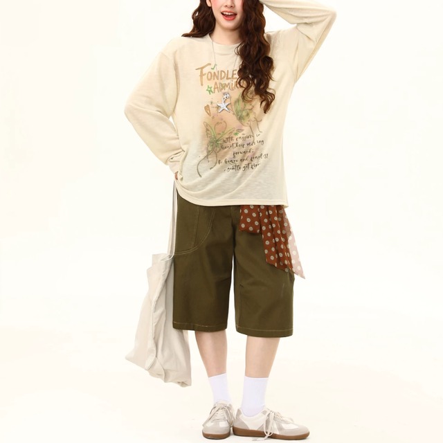 butterfly sheer long tee　バタフライシアーロングティー　J2154