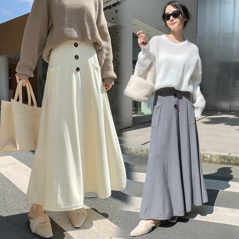 【bottoms】ハイウエストスカート M19485