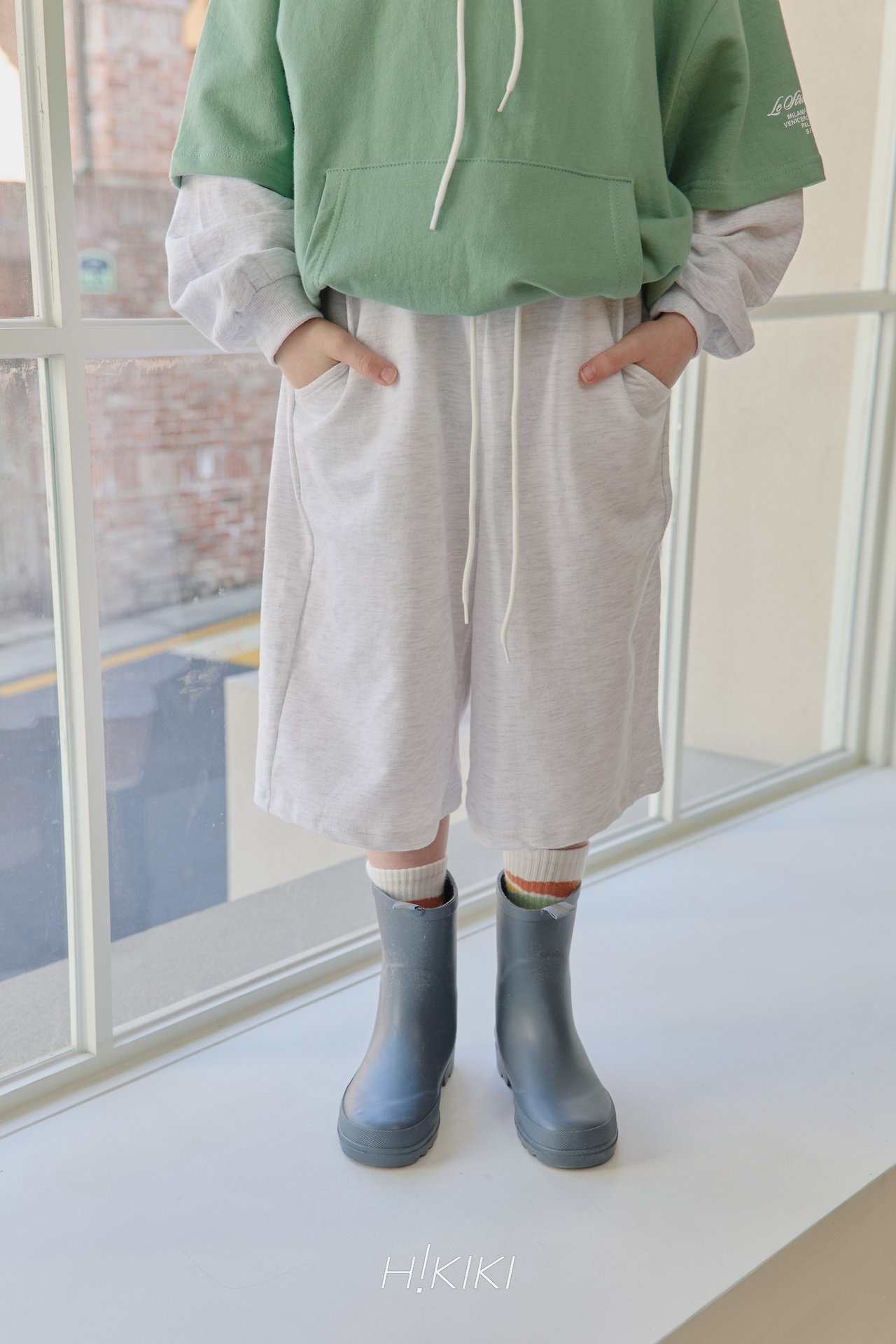 [H!KIKI] Pleated Bermuda Pants (13/15/17/19) / [하이키키] 주름버뮤다팬츠 (13/15/17/19)