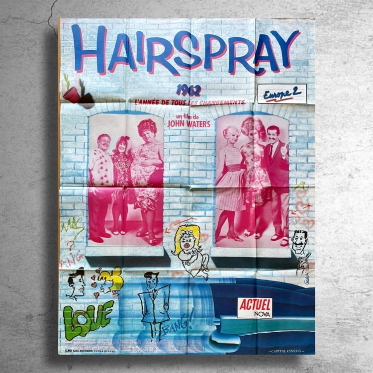 ジョン・ウォーターズ監督映画『ヘアスプレー』フランス版ポスター