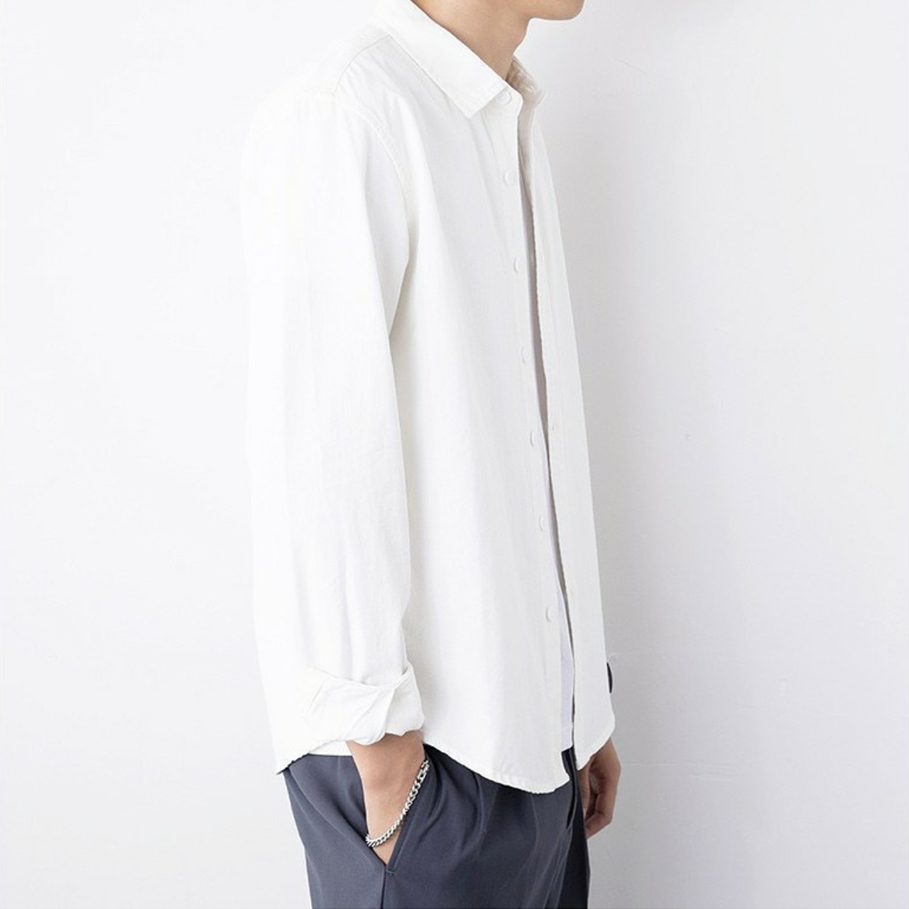 ストレートシルエット ボタンダウンシャツ af0023