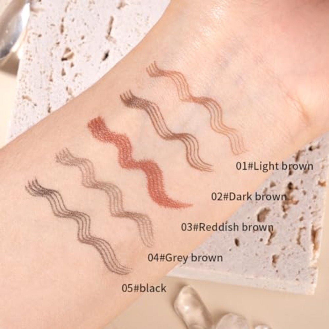 新感覚アイブロウ 4d液体アイブロウ 眉色持ち 落ちない くっきり色鮮やか フォーク型ブラシ リキッドアイブロウ 防水 化粧品 メイクアップペン4 Tip Eyebrow,4 Tipped Precise Brow Pen, Tiny My 4 Tip Brow #03レディッシュブラウン