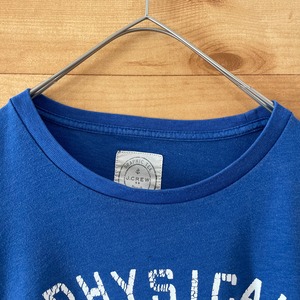 【JCREW】NYC ヴィンテージ 加工 プリントTシャツ XL ブルー US古着