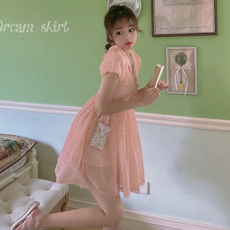 ショート薄手ウェストレディース リボン 大人ガーリー スウィート キュート カジュアル スカート ハンチェンe87652157397