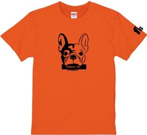 3d logo dog T-shirt orange