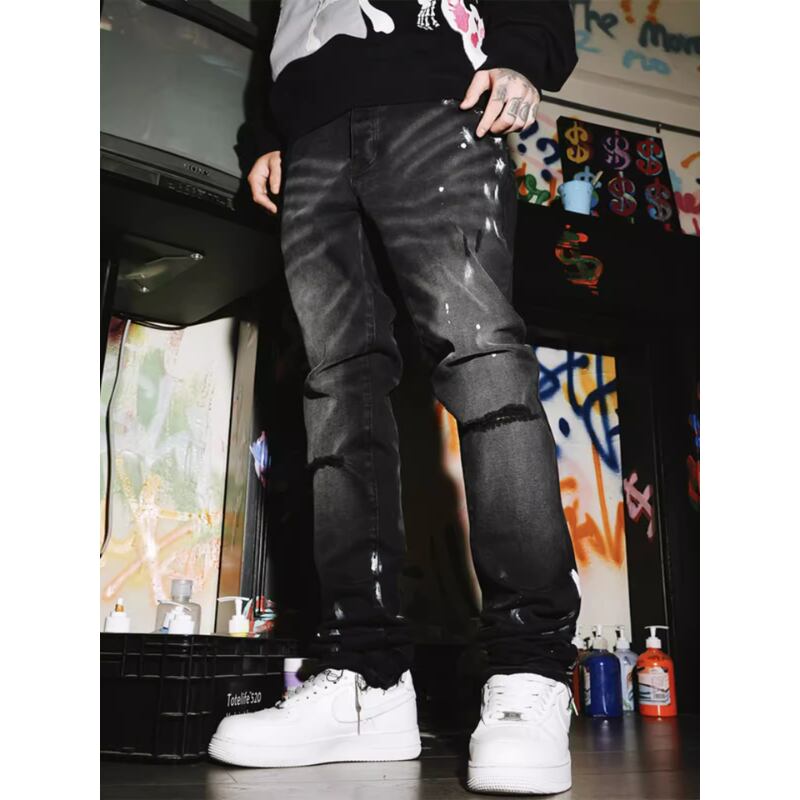 00s Archive White Denim opium swag ホワイト
