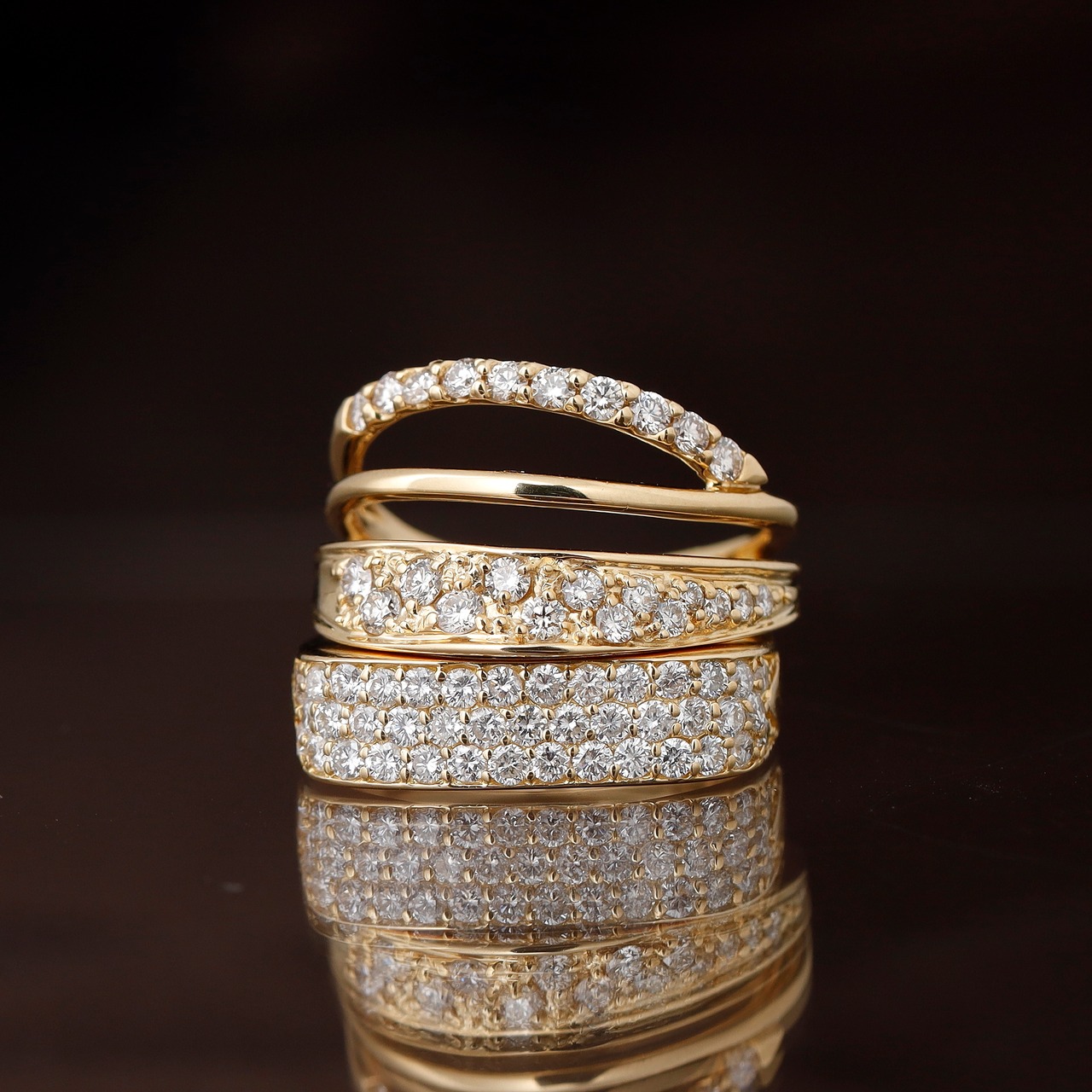 ダイヤモンド デザインリング K18 / 0.500ct