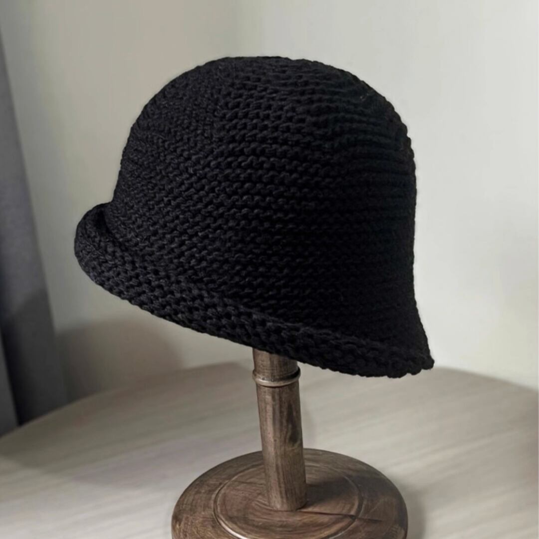 Simple knit bucket hat(ME087)