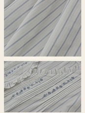 Poésie Bleue Embroidered Ruffle Blouse F0785