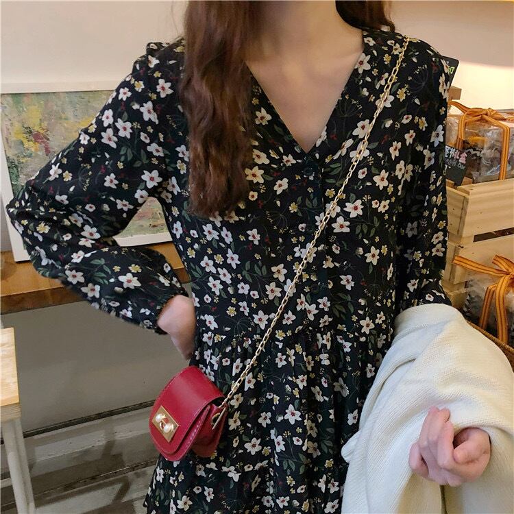 フェミニン 花柄シフォンドレスワンピース A0308 Retro N フェミニン 花柄シフォンドレスワンピース A0308 Retro N