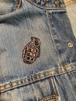 ミリタリー 手榴弾 デザイン ワッペン アイロンパッチ アップリケ FD9001