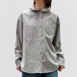 KELEN 【ELNO】 PLEATED COLLAR OXFORD SHIRT