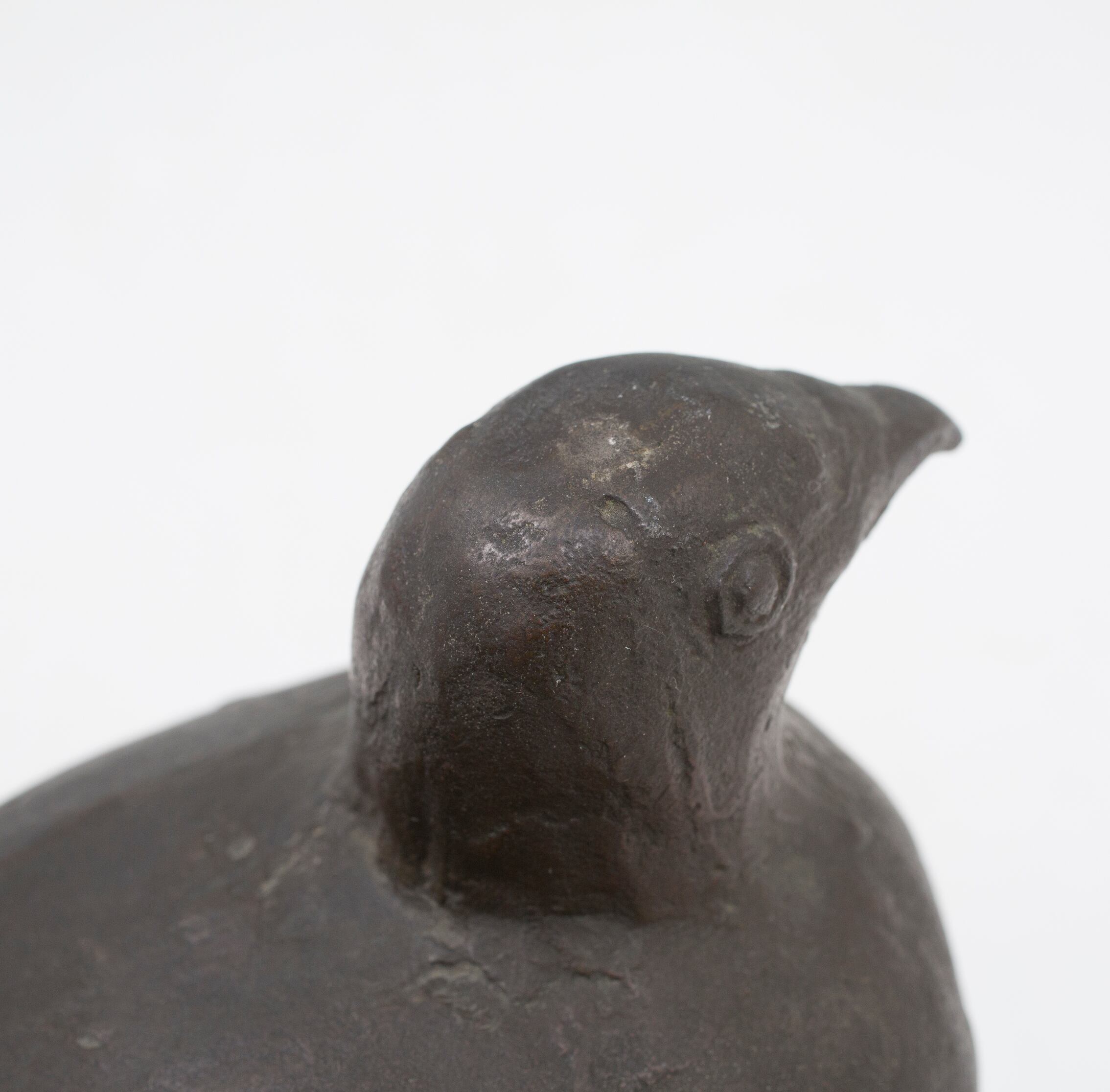 ブロンズ 銅 鳩 鳥 置物 オブジェ 寛一銘 金工 金属工芸 インテリア