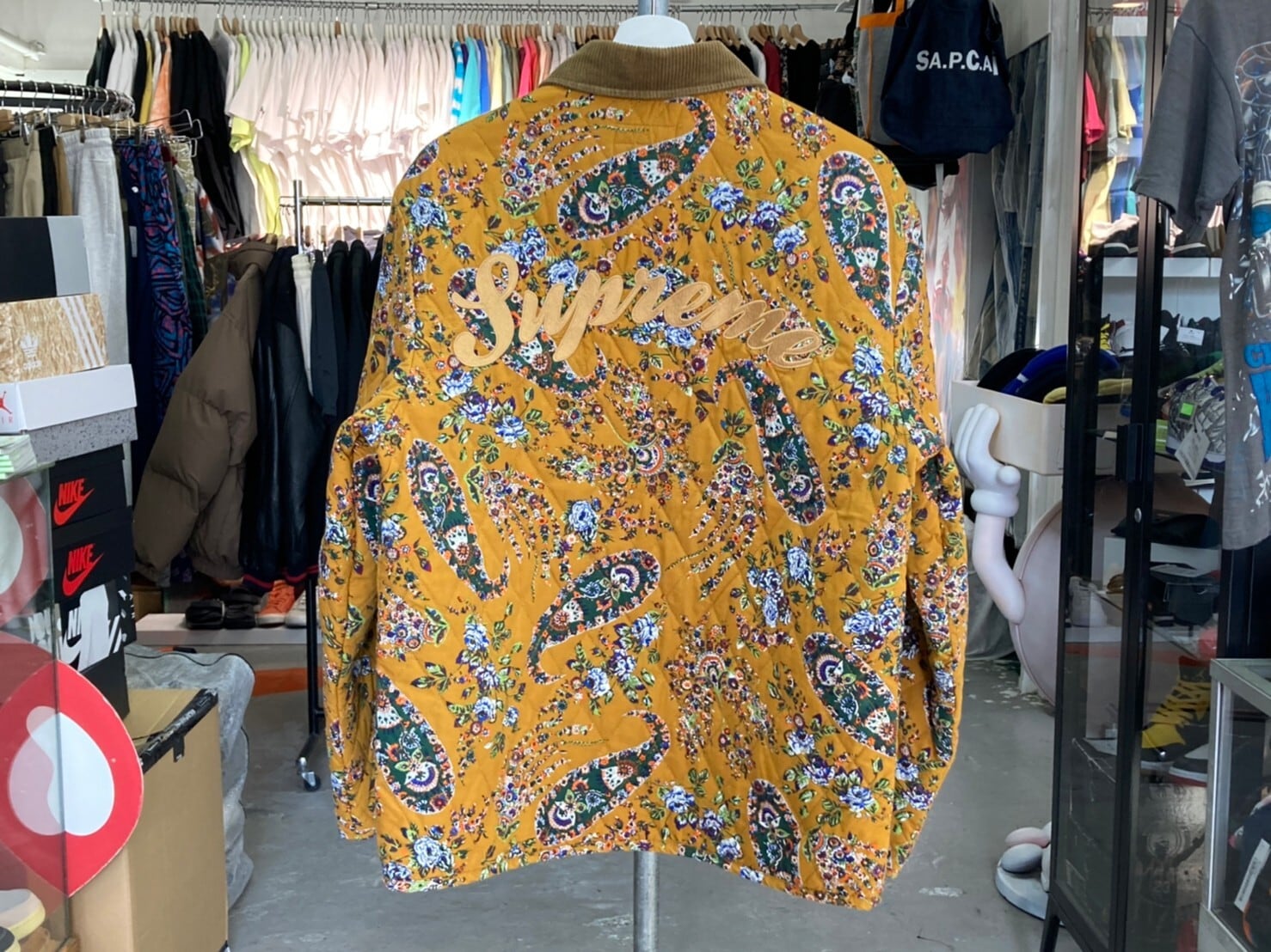 Supreme Quilted Paisley Jacket Mustard L