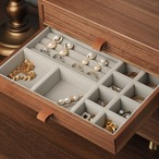 ジュエリーボックス アクセサリーケース 木製 コンパクト 収納ボックス 引き出し式 宝石箱 オープントップ インテリア