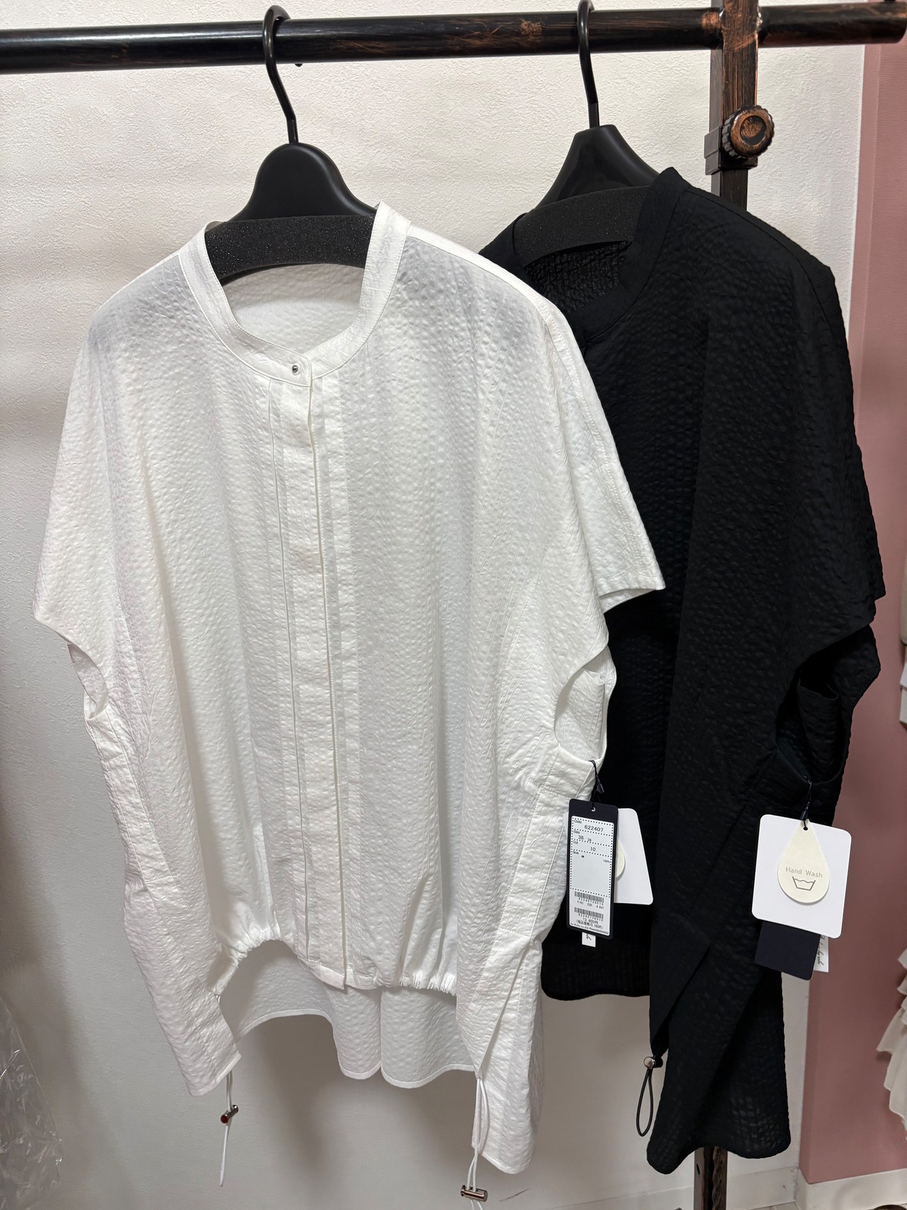 【ROBE】 サッカーコットン　ノーカラーブラウス　622407