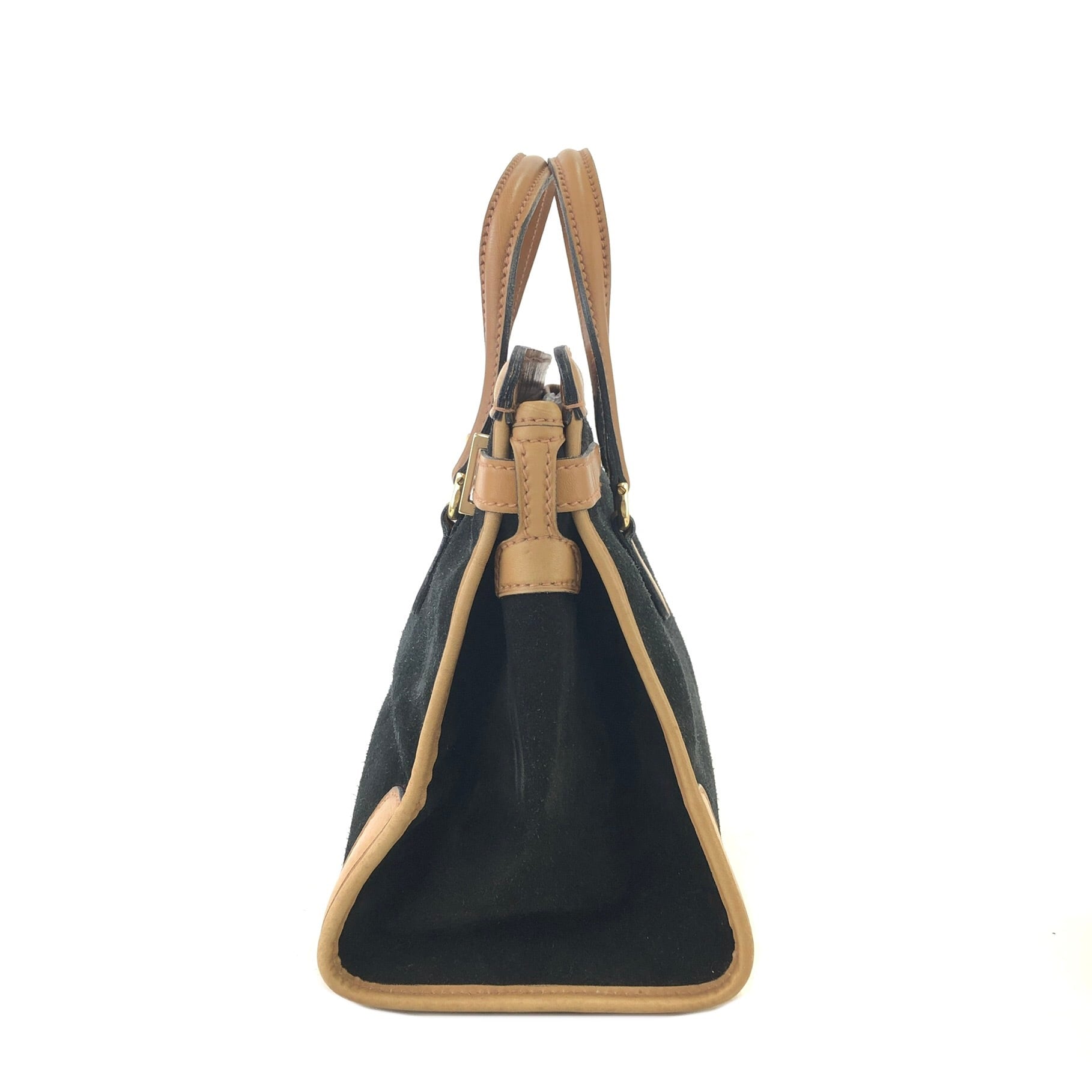 GUCCI グッチ ターンロック スエード バーキン型 ハンドバッグ GUCCI グッチ ターンロック スエード バーキン型 ハンドバッグ