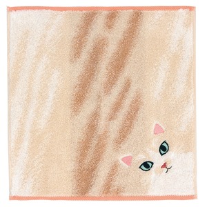 うちのこメイト 猫の毛並み ハンカチ【ハチワレ（クリーム）】 今治タオル ハンカチ 日本製 ねこ