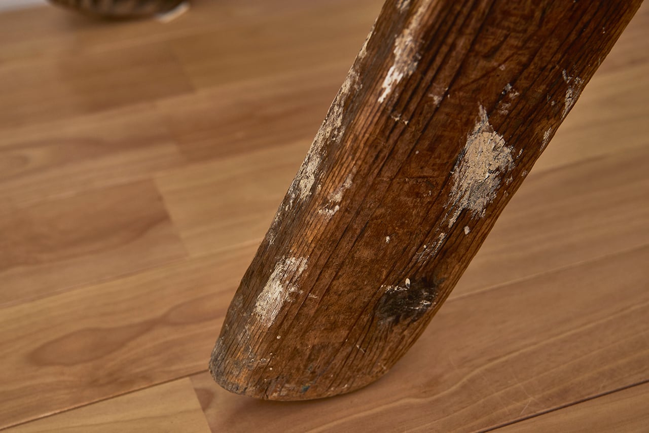 01ヴィンテージ◇スリムサイズの古い木製階段◇梯子 ハシゴ ステップ