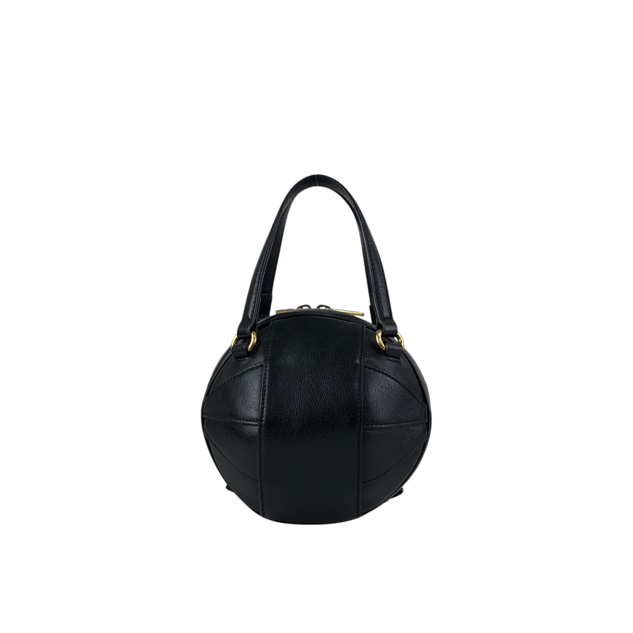 GUCCI グッチ ショルダーバッグ ブラック GGロゴ レザー ラウンド