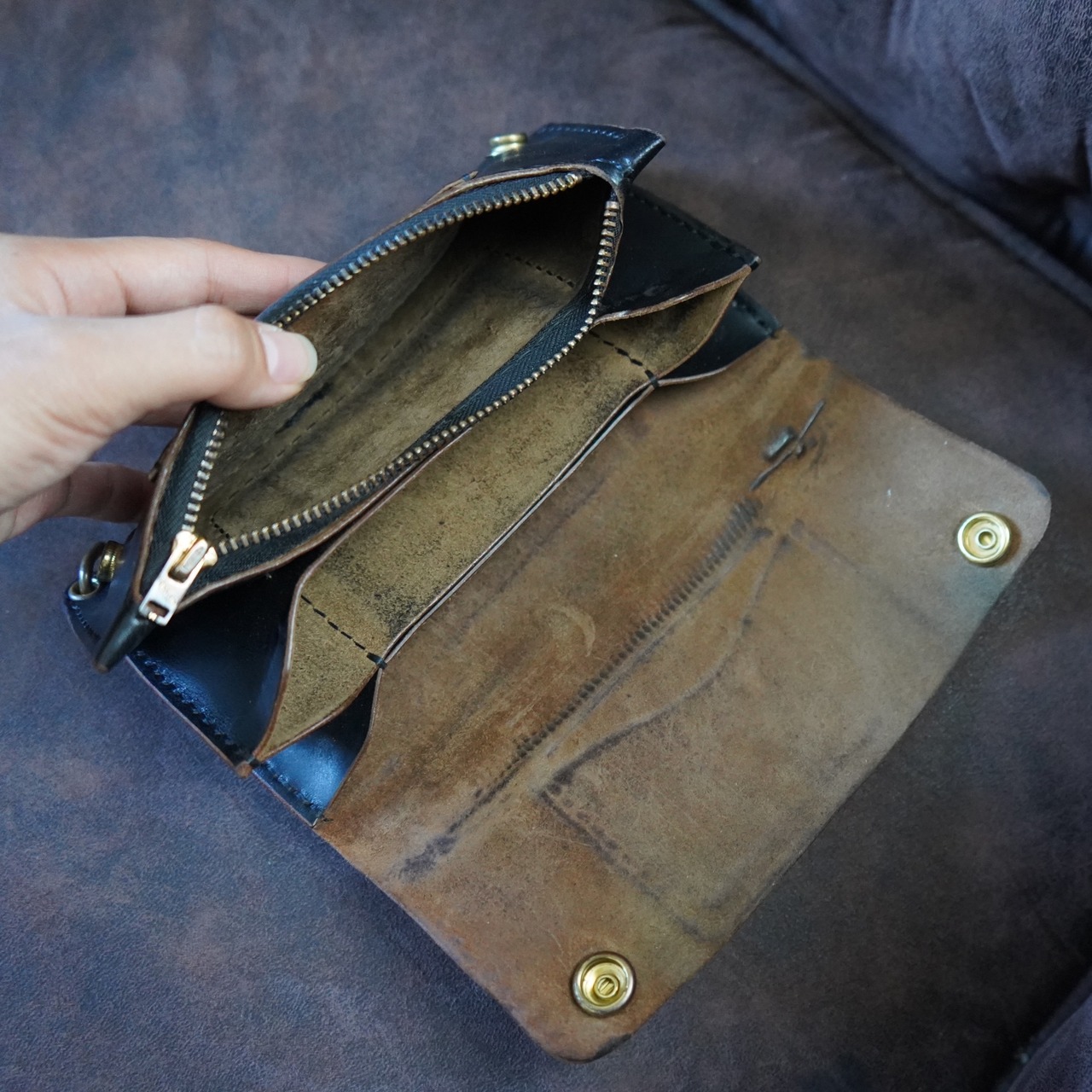 【TW-004】trucker  wallet 3層　
