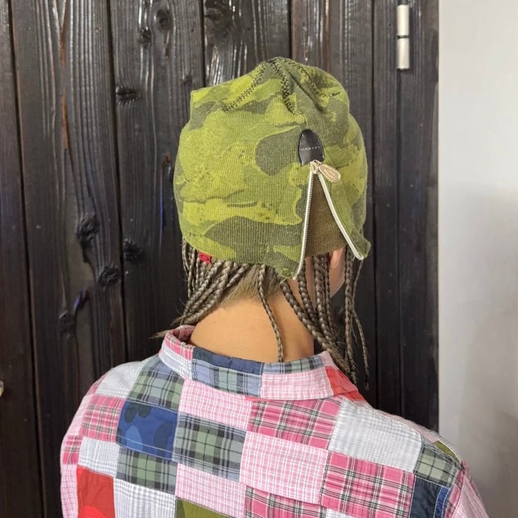 90s OAKLEY LAYERED CAMO ZIP BEANIE | GALAXIES