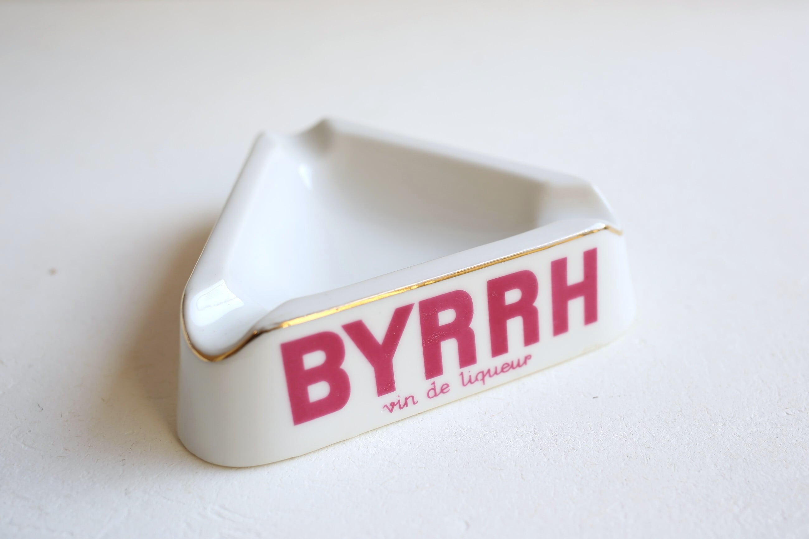 フランス アンティーク ヴィンテージ 『BYRRH』 ベルギー製 陶器 灰皿