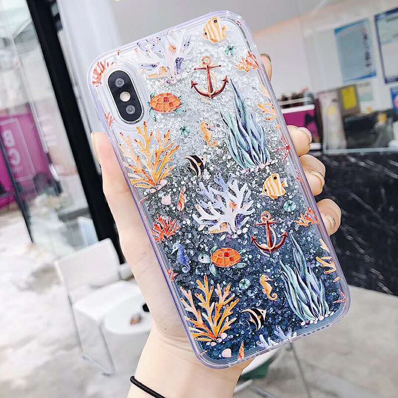 海 ウミガメ クジラ クイックサンド Iphoneケース 2色 Yp Shop