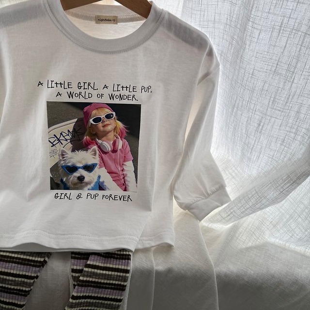 【取寄/韓国直送】Nightbebe リトルガールTシャツ ｜秋服｜韓国子供服 ｜26/AT