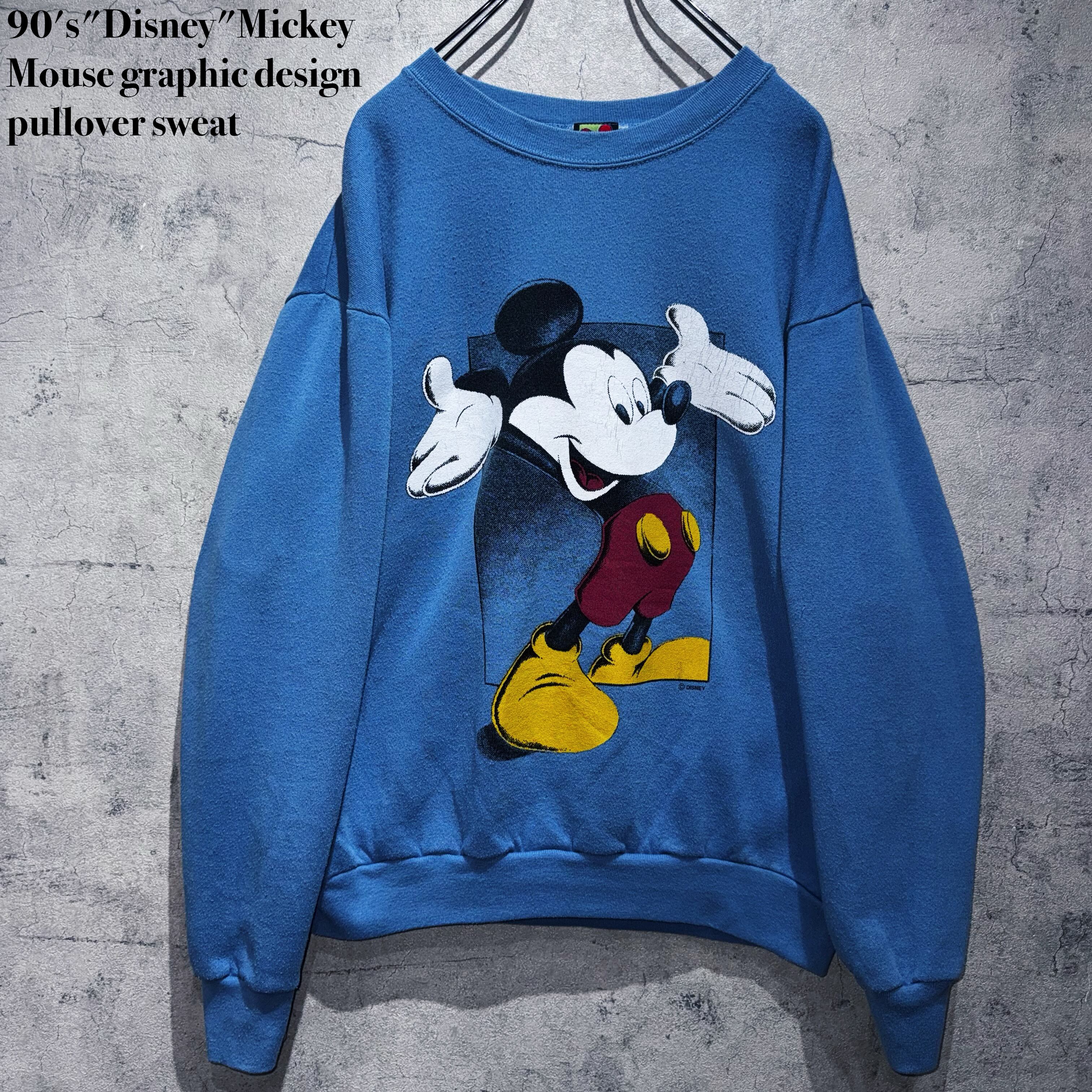 90's"Disney"Mickey Mouse graphic design pullover sweat